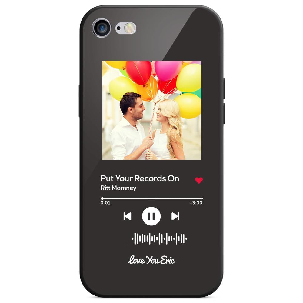 Custom Scannable Music Code Glass iPhone Cases w/ Pictures