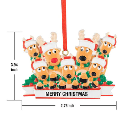 Personalized Name Reindeer Family Xmas Ornament Christmas Decoration Gifts