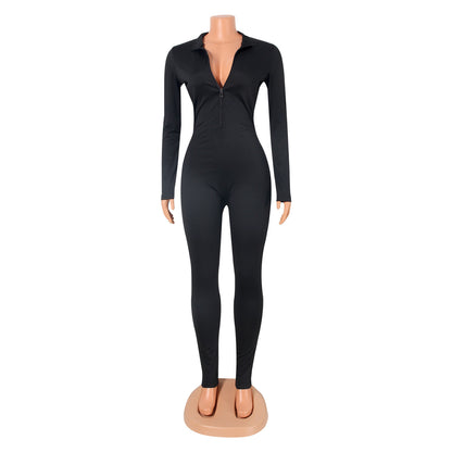 Sexy Women Tight-Fitting Long-Sleeved WomenNightclub Party Jumpsuit