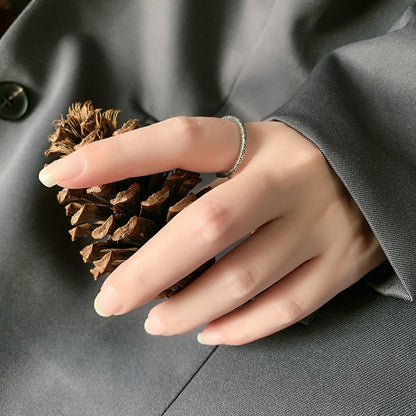 Women Fashion Silver 925 Cold Texture Stylish Retro Rings