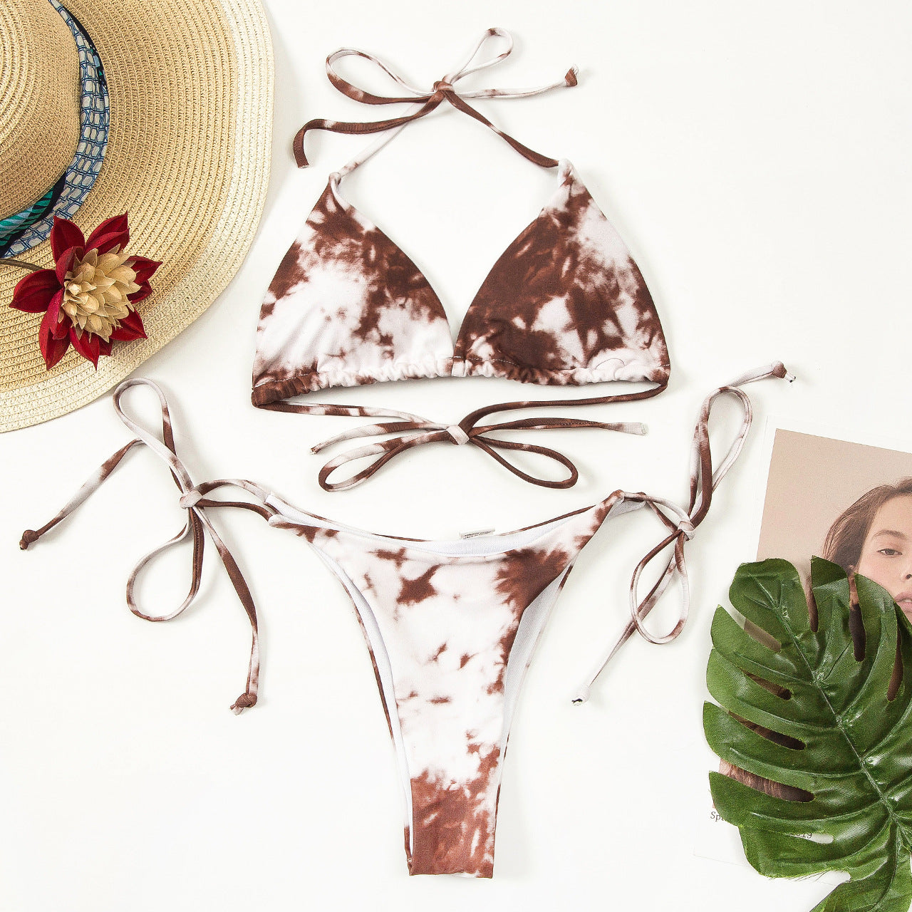 Sexy Women Printed Split Bikini Beach Bath Swimming Suits