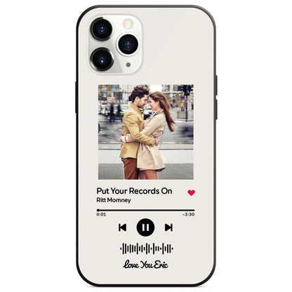 Custom Scannable Music Code Glass iPhone Cases w/ Pictures
