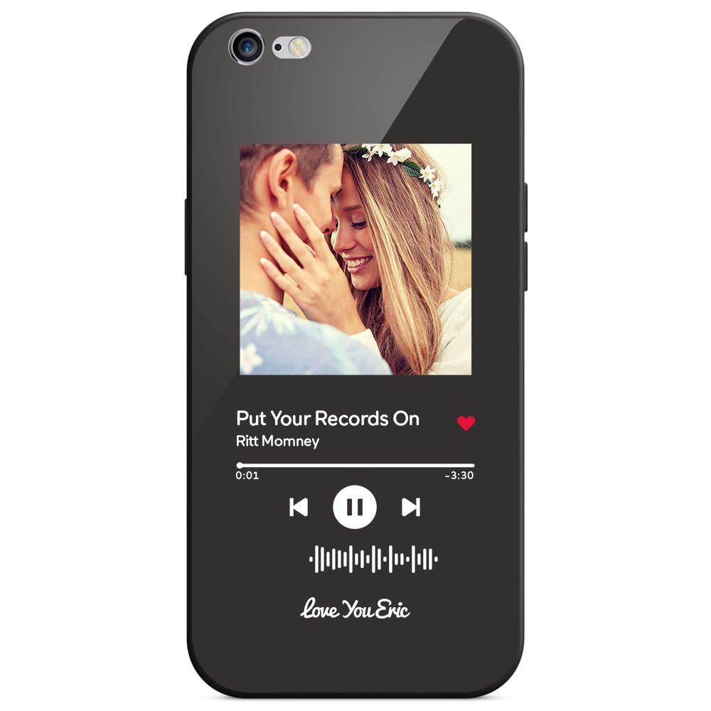 Custom Scannable Music Code Glass iPhone Cases w/ Pictures