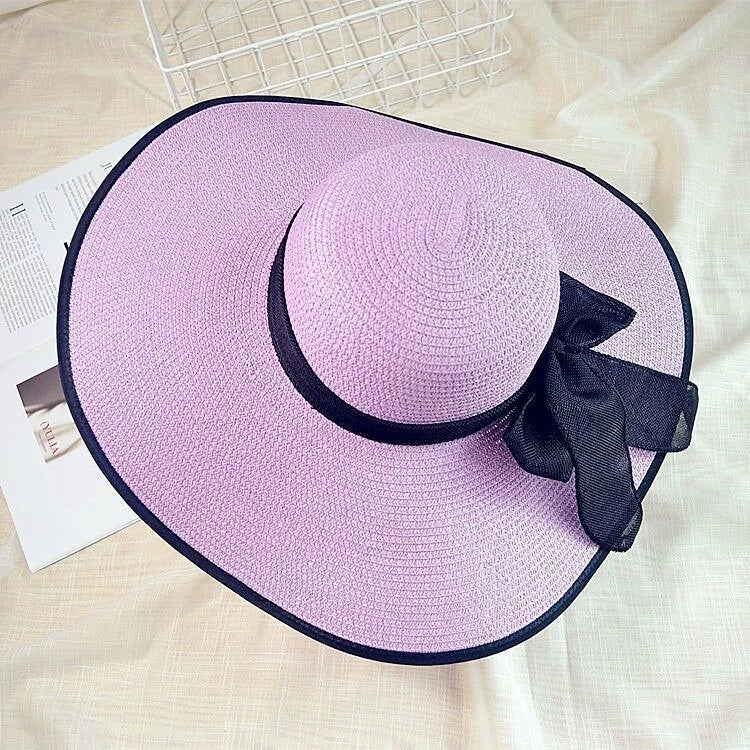 Women's Seaside Summer Vacation Foldable Sun Wide Brim Hat
