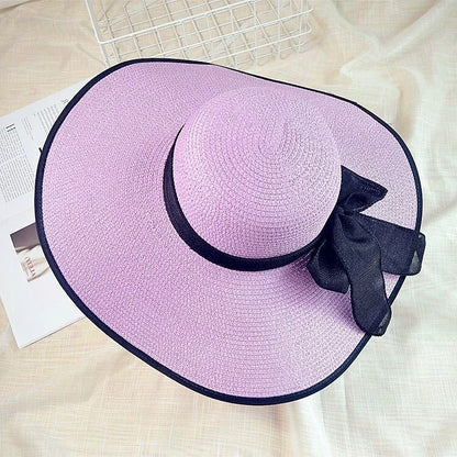 Women's Seaside Summer Vacation Foldable Sun Wide Brim Hat