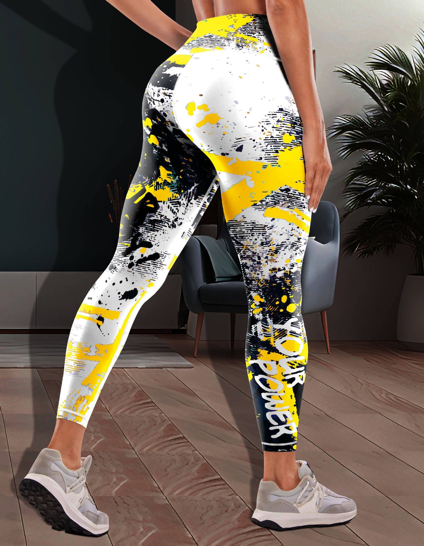 Sexy Printed Sports Fitness High Waist Tight Yoga Pants Leggings