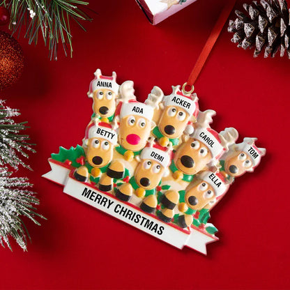 Personalized Name Reindeer Family Xmas Ornament Christmas Decoration Gifts