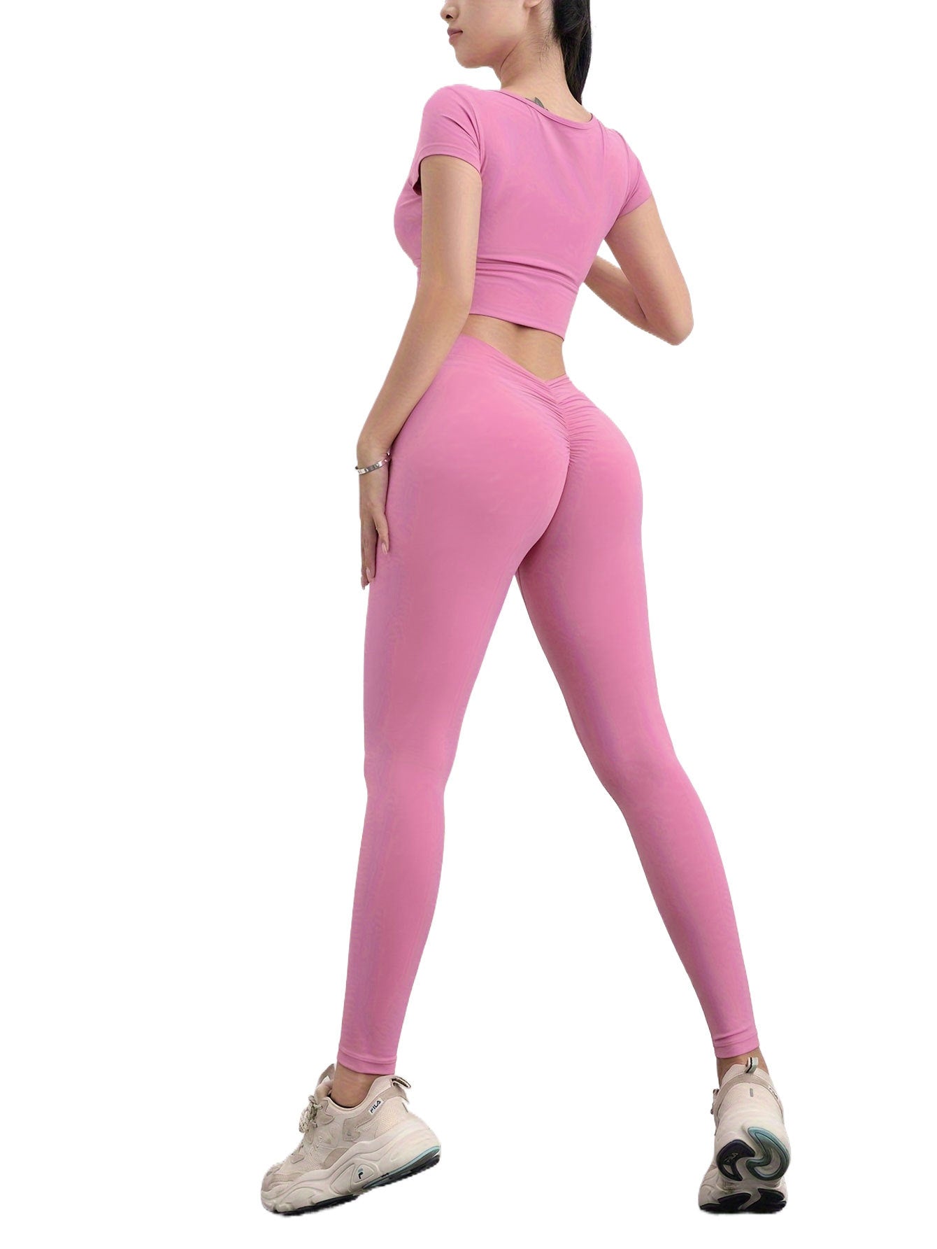 Women High Waist Seamless Scrunch Butt Elastic Ultra-Soft Comfort Fit Sports Yoga Pants Leggings