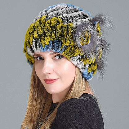 Women's Fashion Warm Fur Knitted Hats