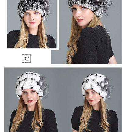 Women's Fashion Warm Fur Knitted Hats