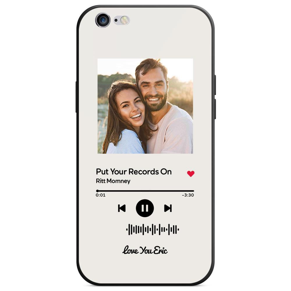 Custom Scannable Music Code Glass iPhone Cases w/ Pictures