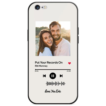 Custom Scannable Music Code Glass iPhone Cases w/ Pictures