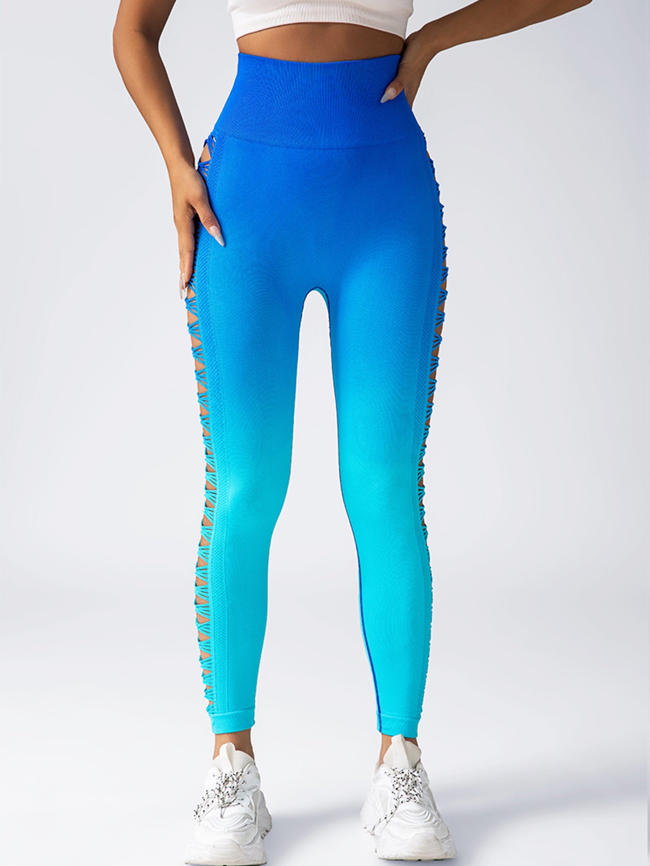Women's High-Waisted Cutout Booty Lifting Fitness Workout Breathable Yoga Pants Leggings