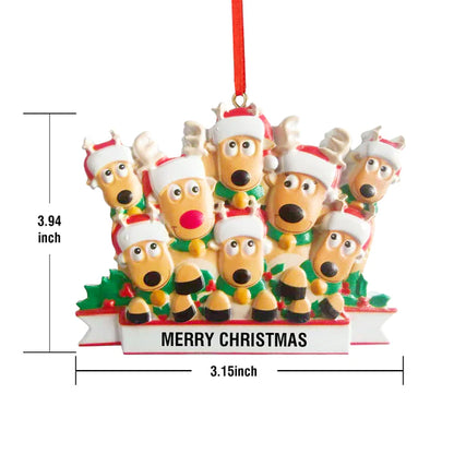 Personalized Name Reindeer Family Xmas Ornament Christmas Decoration Gifts