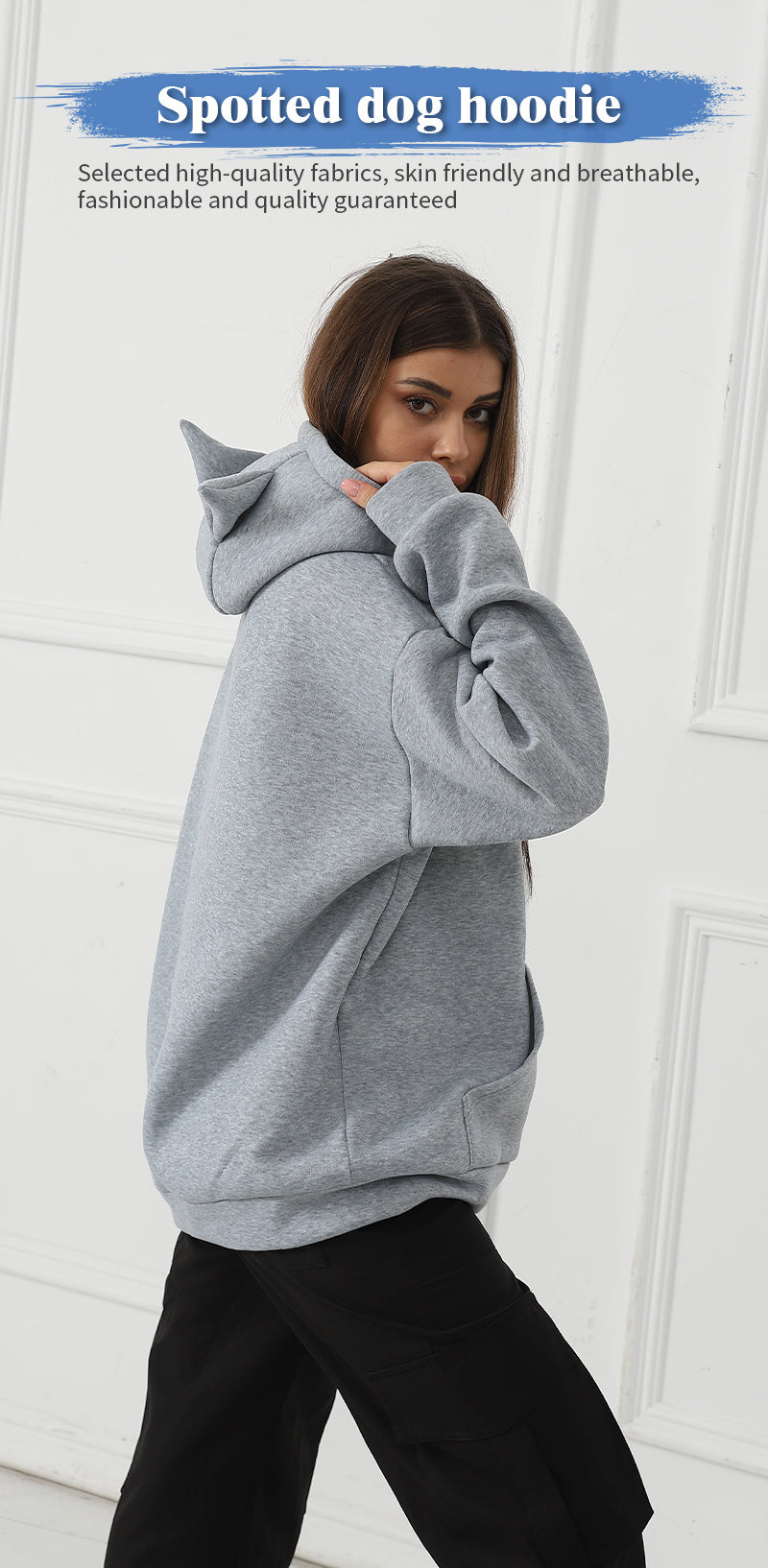 Women Fashionable Letter Printed Long Sleeved Hoodie Sweatshirt Jacket