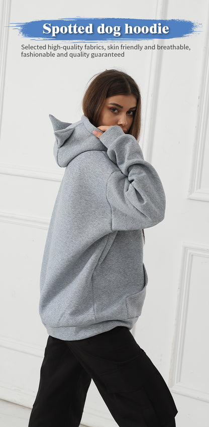 Women Fashionable Letter Printed Long Sleeved Hoodie Sweatshirt Jacket