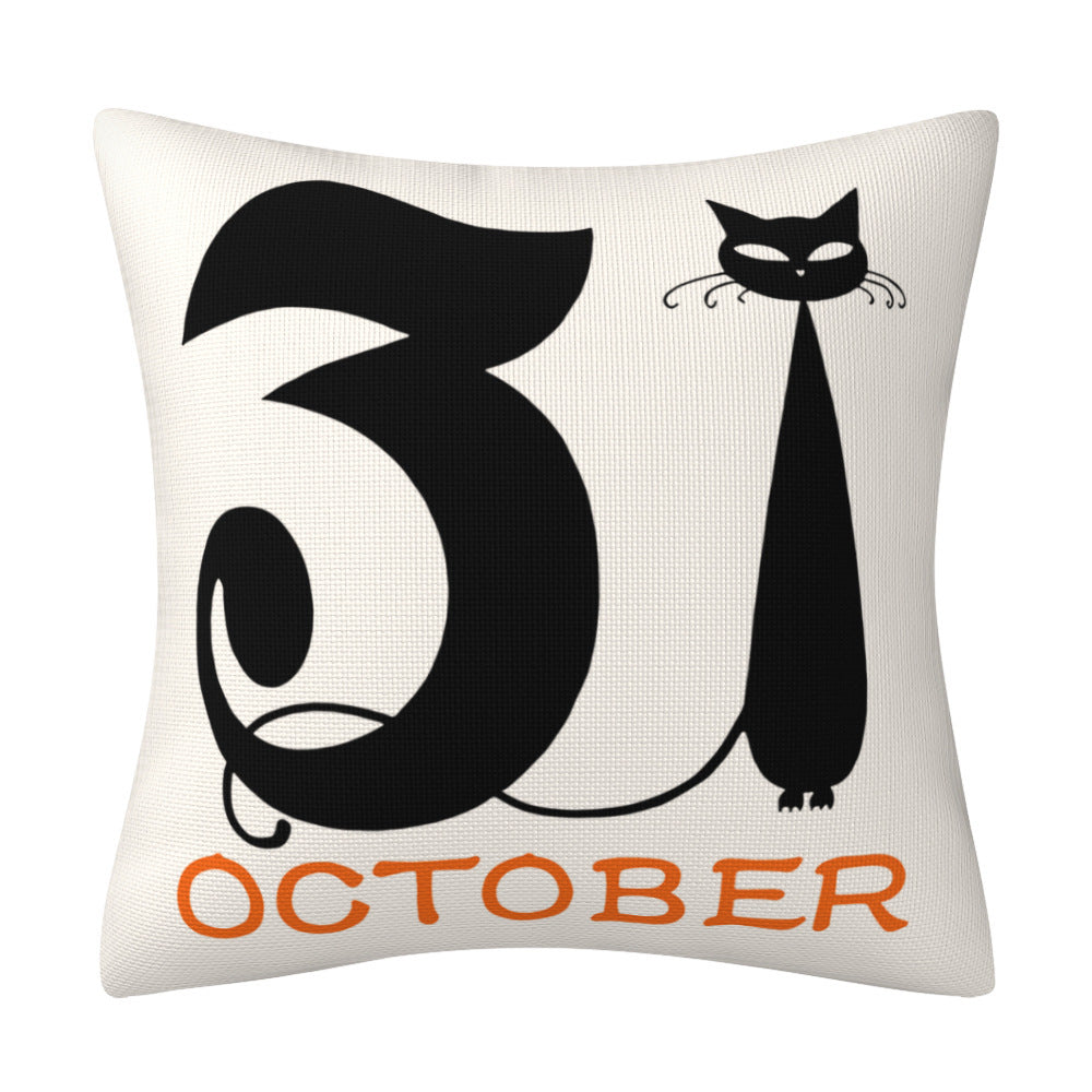 Halloween Pillow Cover Home Decor Linen Cushion Pillowcase
