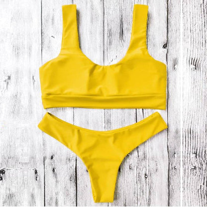 Women Sexy Solid Color Bikini Beach Swim Bathing Suits