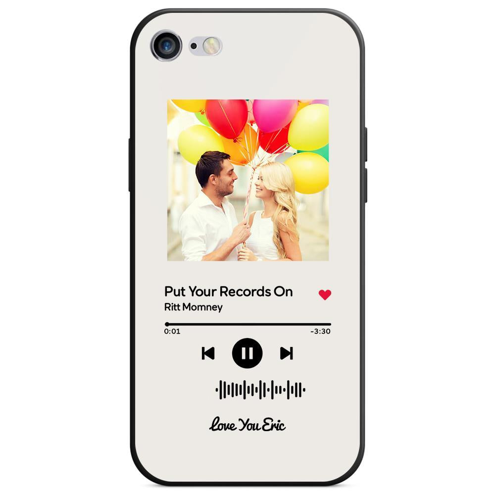 Custom Scannable Music Code Glass iPhone Cases w/ Pictures