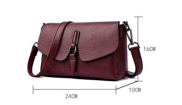 Women Retro All-match Shoulder Crossbody Leather Messenger Bag