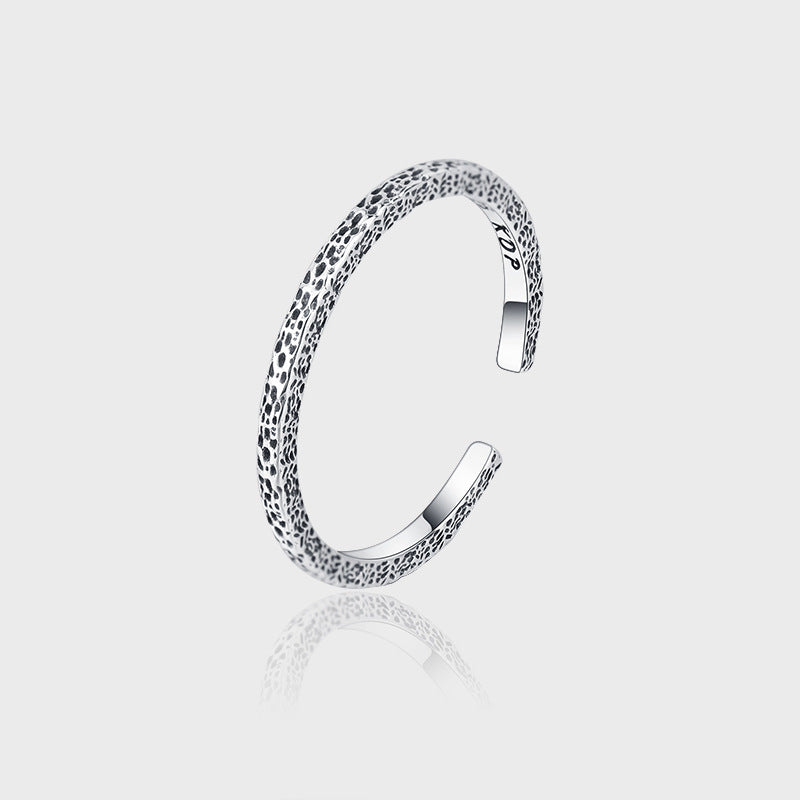 Women Fashion Silver 925 Cold Texture Stylish Retro Rings