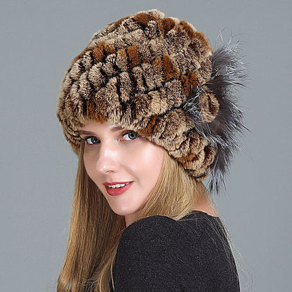 Women's Fashion Warm Fur Knitted Hats