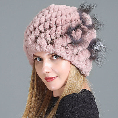 Women's Fashion Warm Fur Knitted Hats