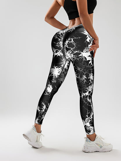 Women Tie Dye Slimming Butt Lifting High Stretch Fitness Yoga Pant Leggings