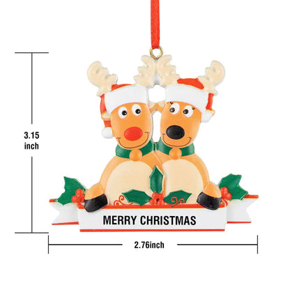 Personalized Name Reindeer Family Xmas Ornament Christmas Decoration Gifts