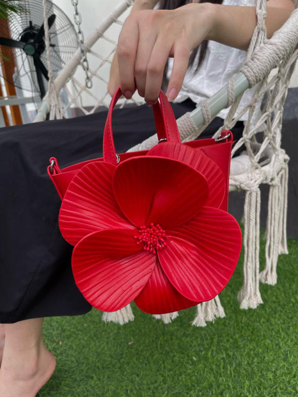 Women Creative flower shoulder crossbody chain bag handbag