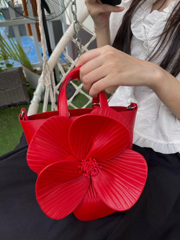 Women Creative flower shoulder crossbody chain bag handbag