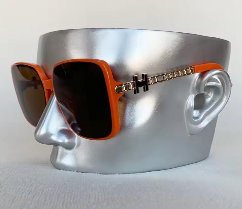 Women Men Designer Vintage Rays Mirror Square Letter Shades Sunglasses UV400