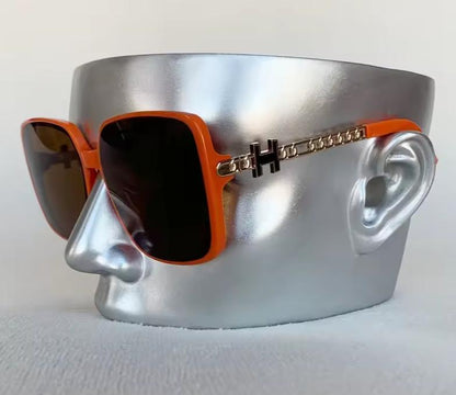 Women Men Designer Vintage Rays Mirror Square Letter Shades Sunglasses UV400