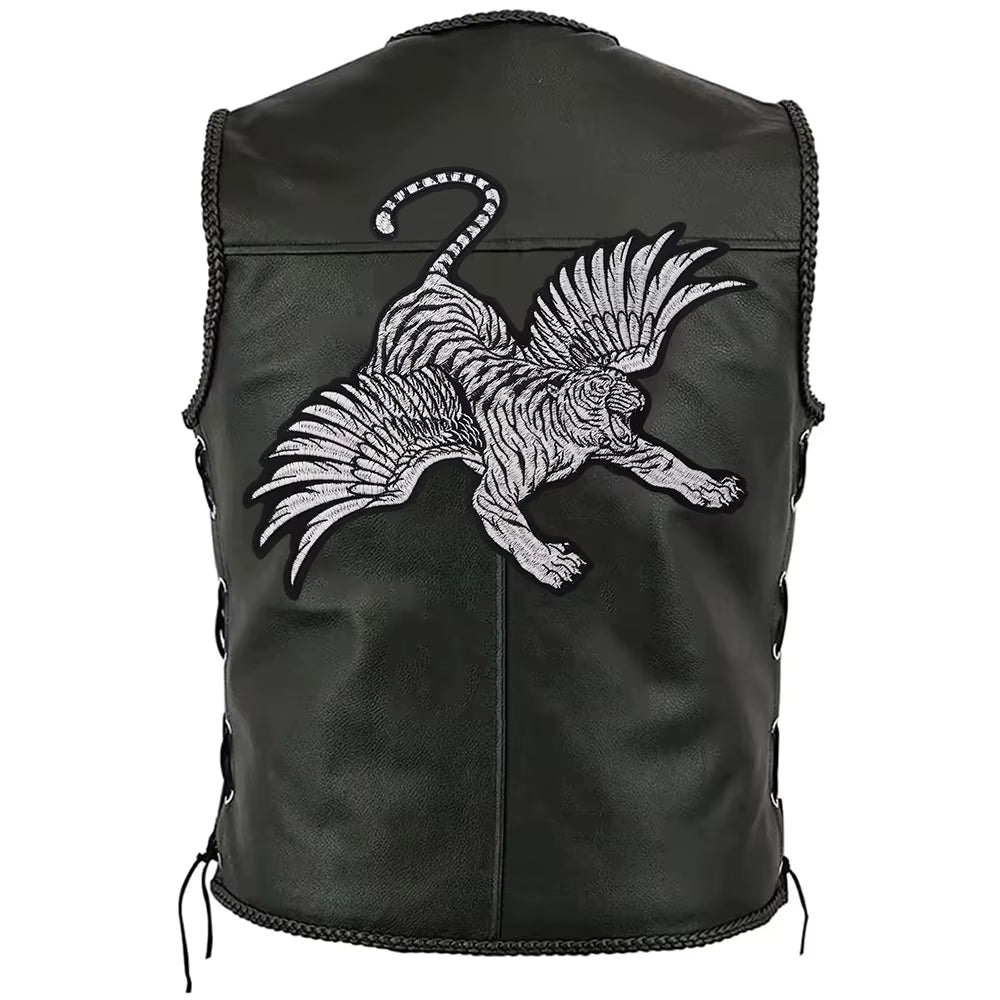 Embroidered large-size Fly Tiger wings Patch Appliques Iron on Patches Badge Clothes Sewing