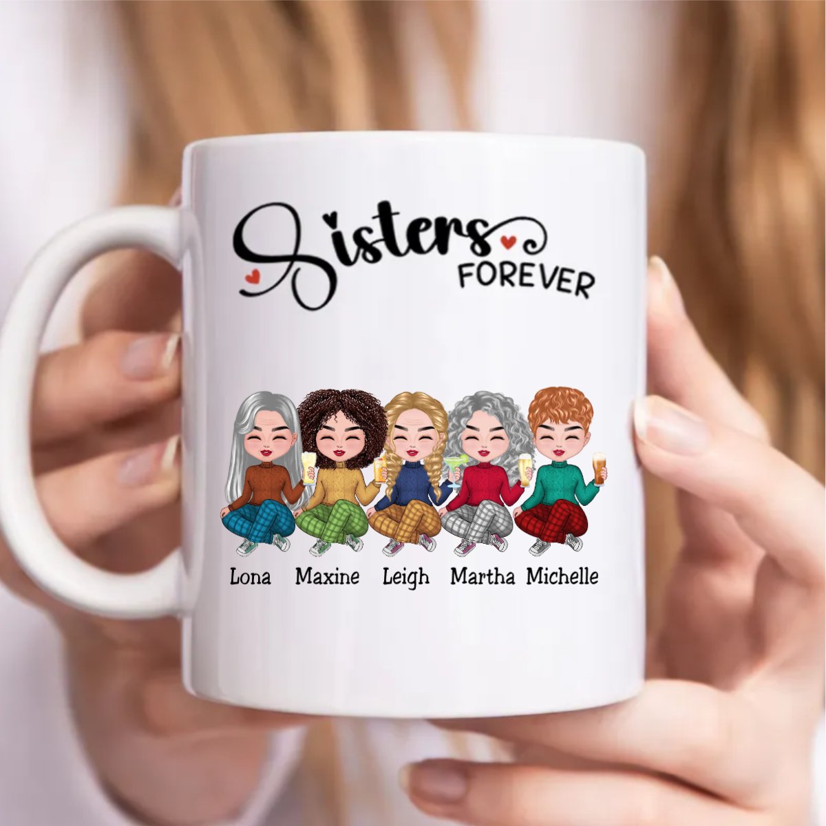 11oz Sisters Forever - Personalized Mug